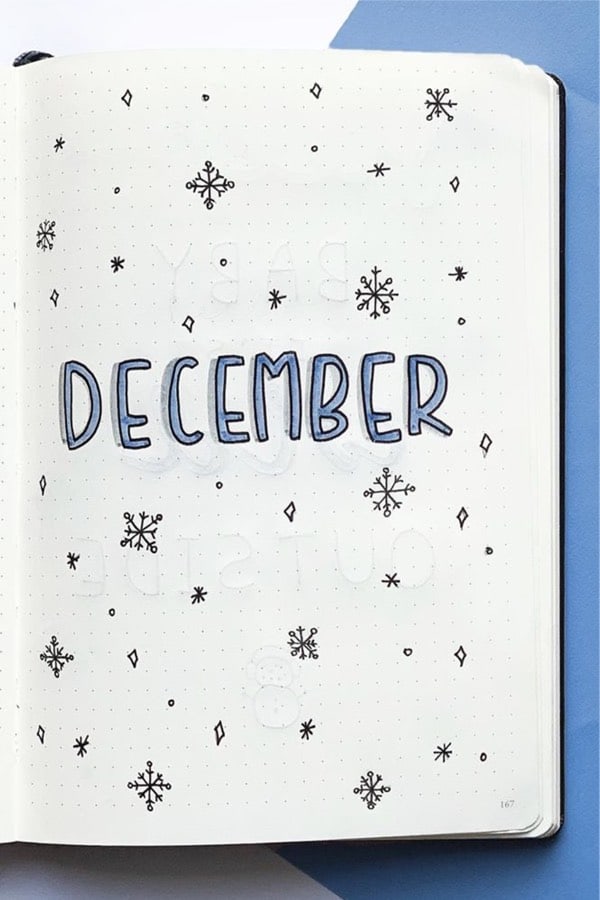 December bullet journal covers