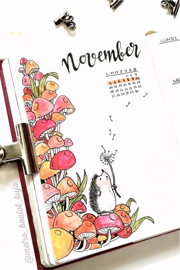 november bullet journal ideas