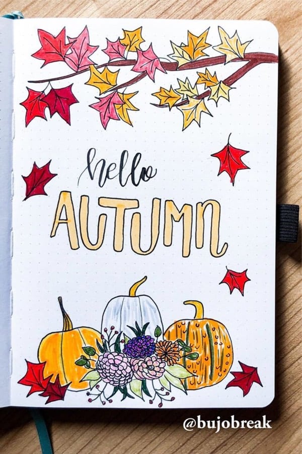 Autumn bullet journal ideas