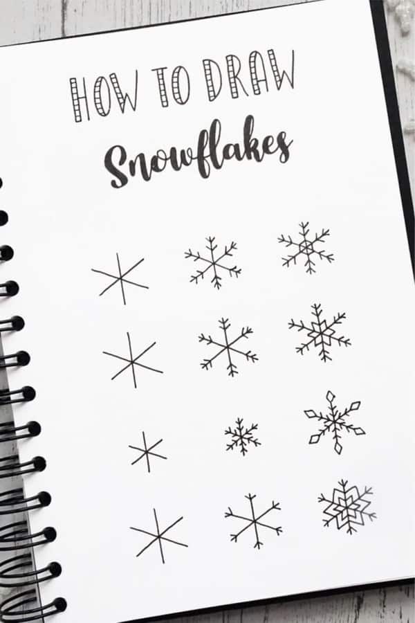 Christmas bullet journal doodles