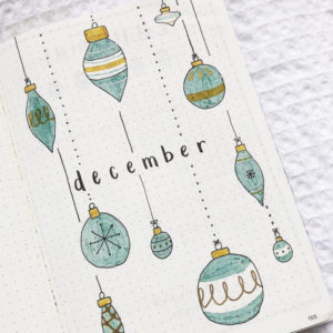 December bullet journal covers