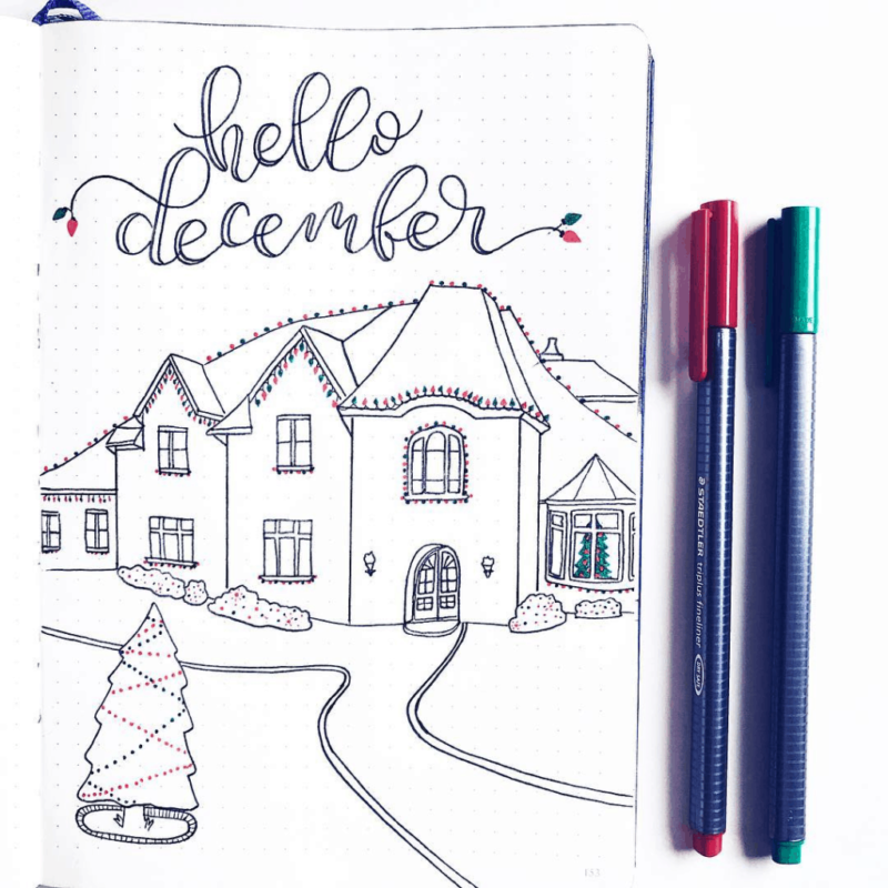 December Cover Page Bullet Journal – Ideas & Inspiration for Your BuJo