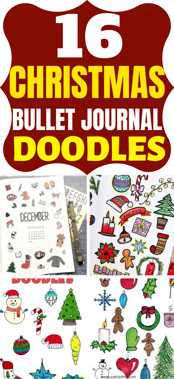 Christmas bullet journal doodles