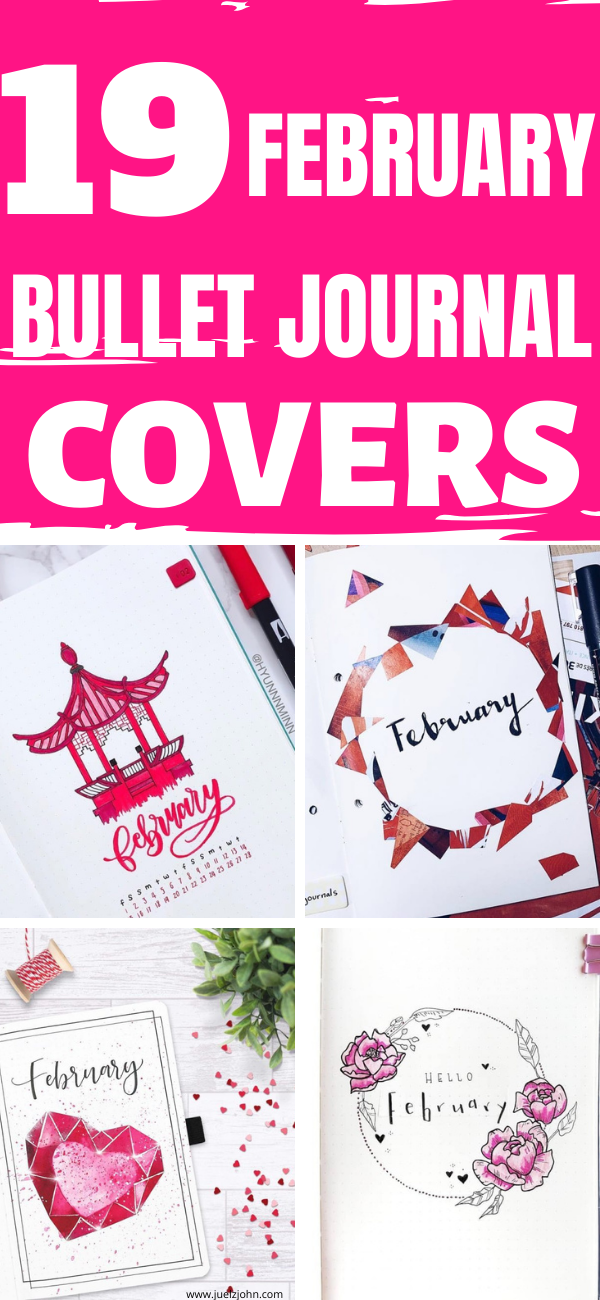 february monthly bullet journal covers