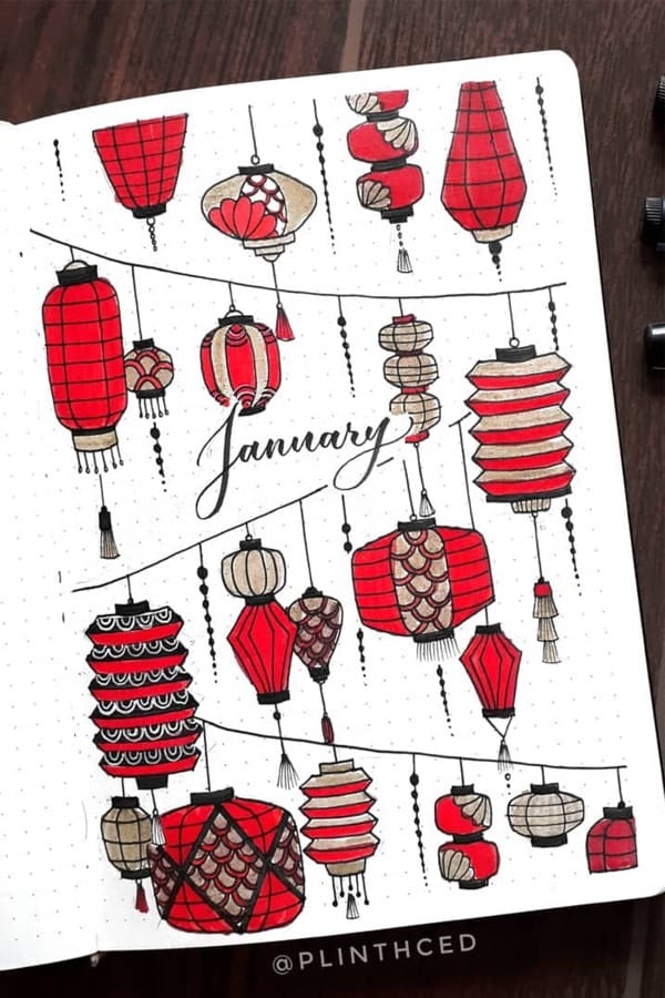 January monthly cover spread ideas
