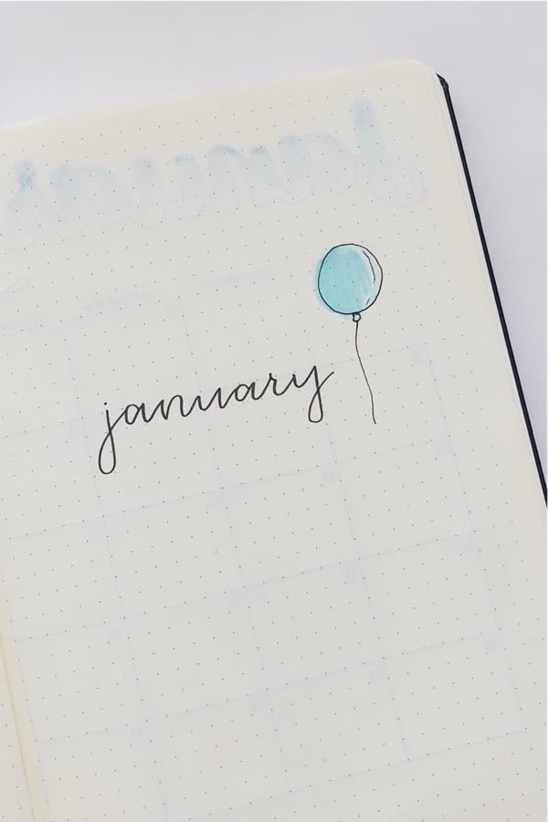 Monthly cover spread for January