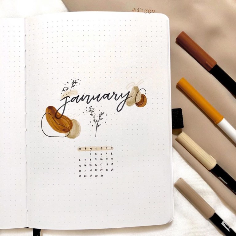 Free Printable January Bullet Journal Cover Designs W - Vrogue.co