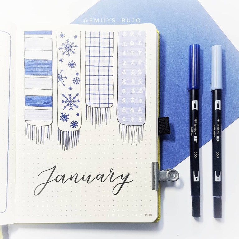 39 Best January Bullet Journal Cover Spreads For 2023 Juelzjohn