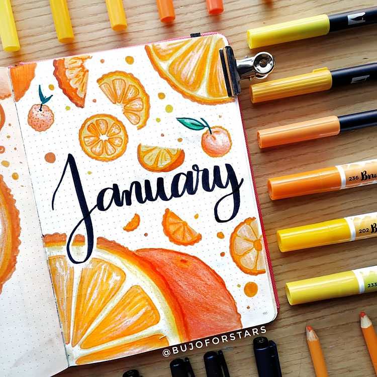 January Bullet Journal Cover Spreads 38 Juelzjohn