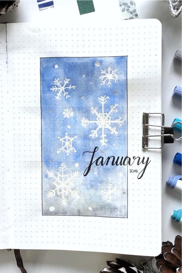 39 Best January bullet journal cover spreads - juelzjohn