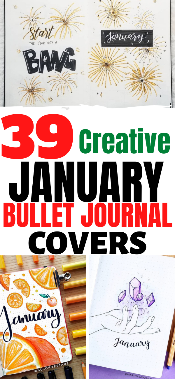 January bullet journal covers