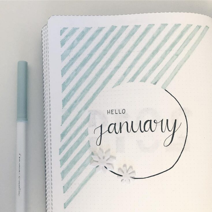 bullet journal monthly covers for January