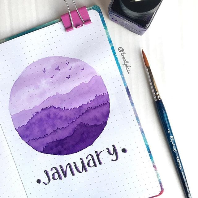 January bullet journal covers