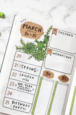 19 Creative March bullet journal spreads for 2024 - juelzjohn