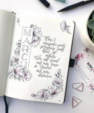 march bullet journal layouts