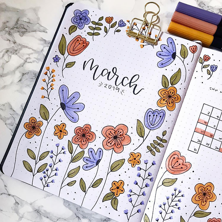 march bullet journal covers