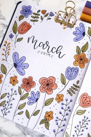 21 Brilliant march bullet journal cover page ideas for inspiration ...