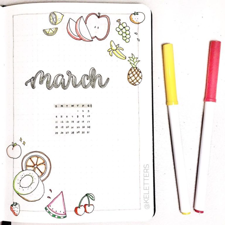 march bullet journal cover ideas