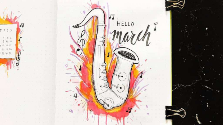 21 Brilliant march bullet journal cover page ideas for inspiration