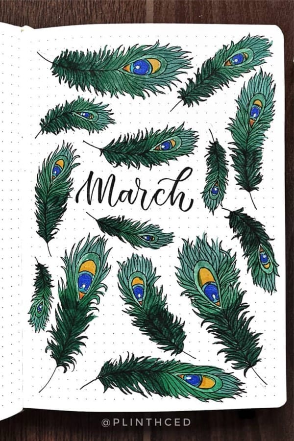 march bujo covers