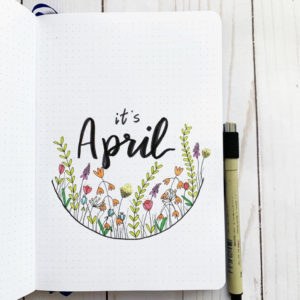 April bujo spreads