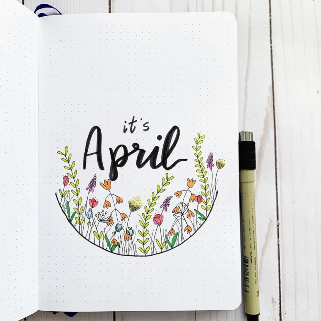 21 April bullet journal cover pages for 2024 to inspire you - juelzjohn