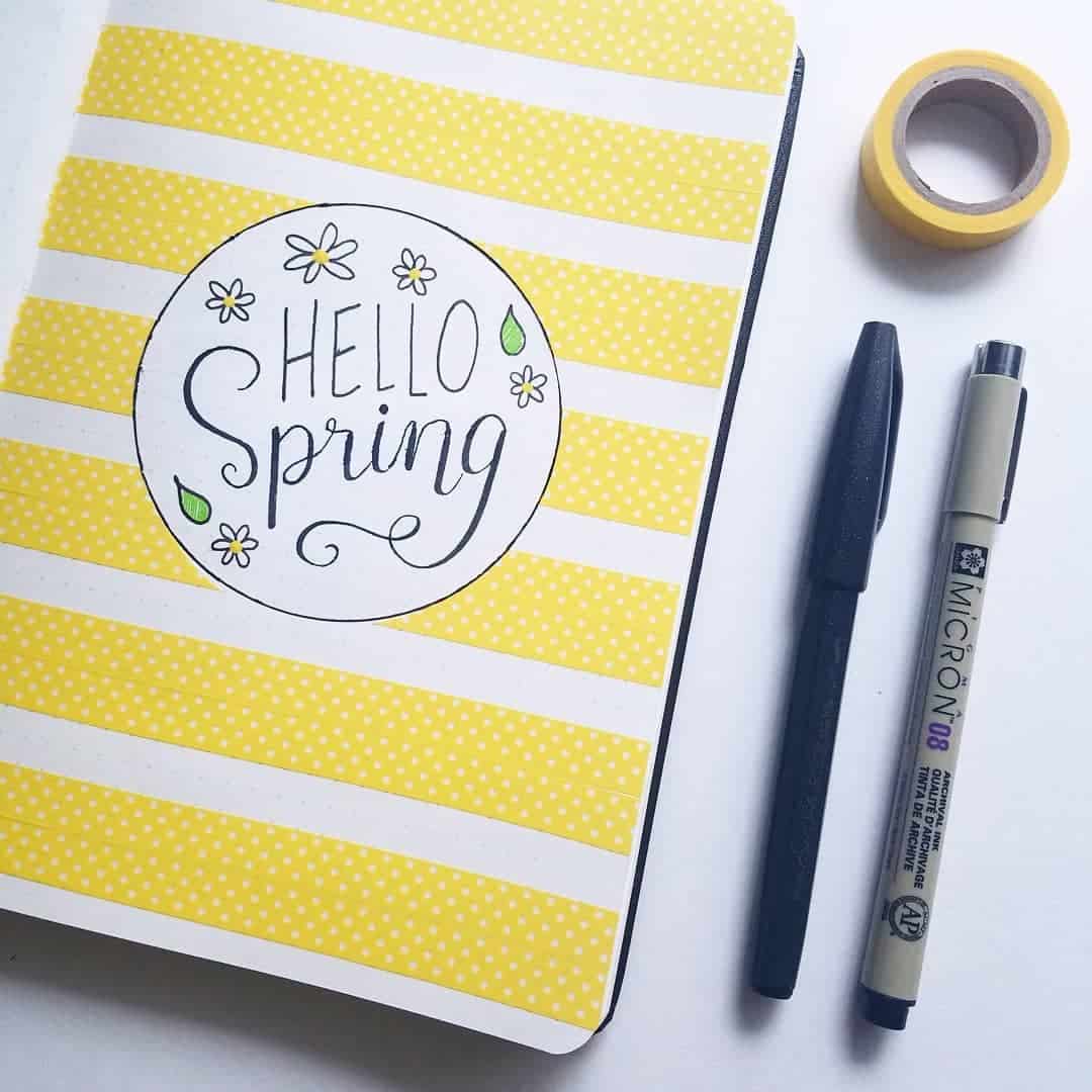 April bullet journal cover pages