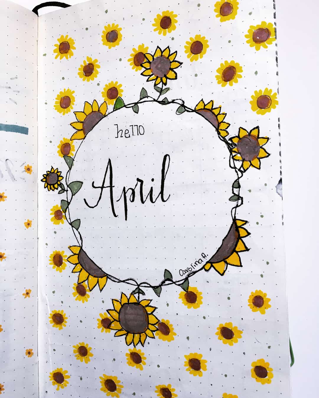 april bullet journal cover pages