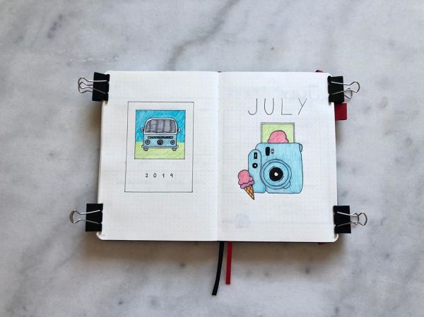 July bullet journal cover ideas