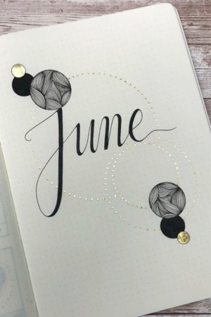 June bullet journal covers