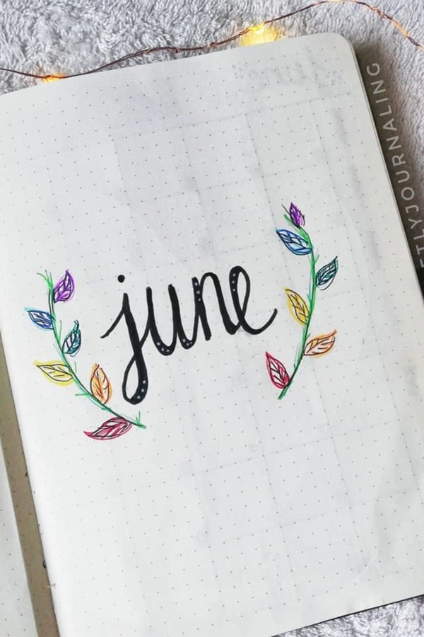 23 Beautiful June bullet journal covers to inspire you - juelzjohn