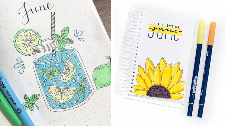 23 Beautiful June bullet journal covers for 2022 to inspire you - juelzjohn