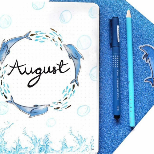 August bujo covers.