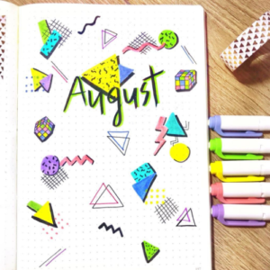 August bullet journal covers