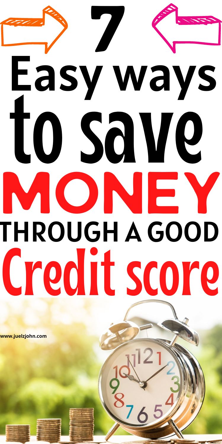 save money through a good credit score