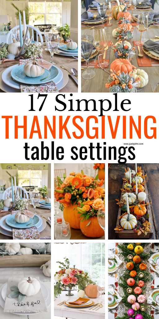 simple thanksgiving table settings