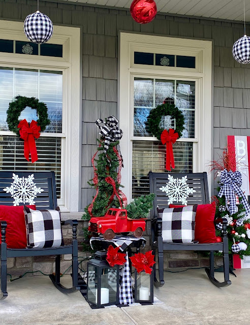 Festive & Frugal Christmas Porch Decor - On Sutton Place
